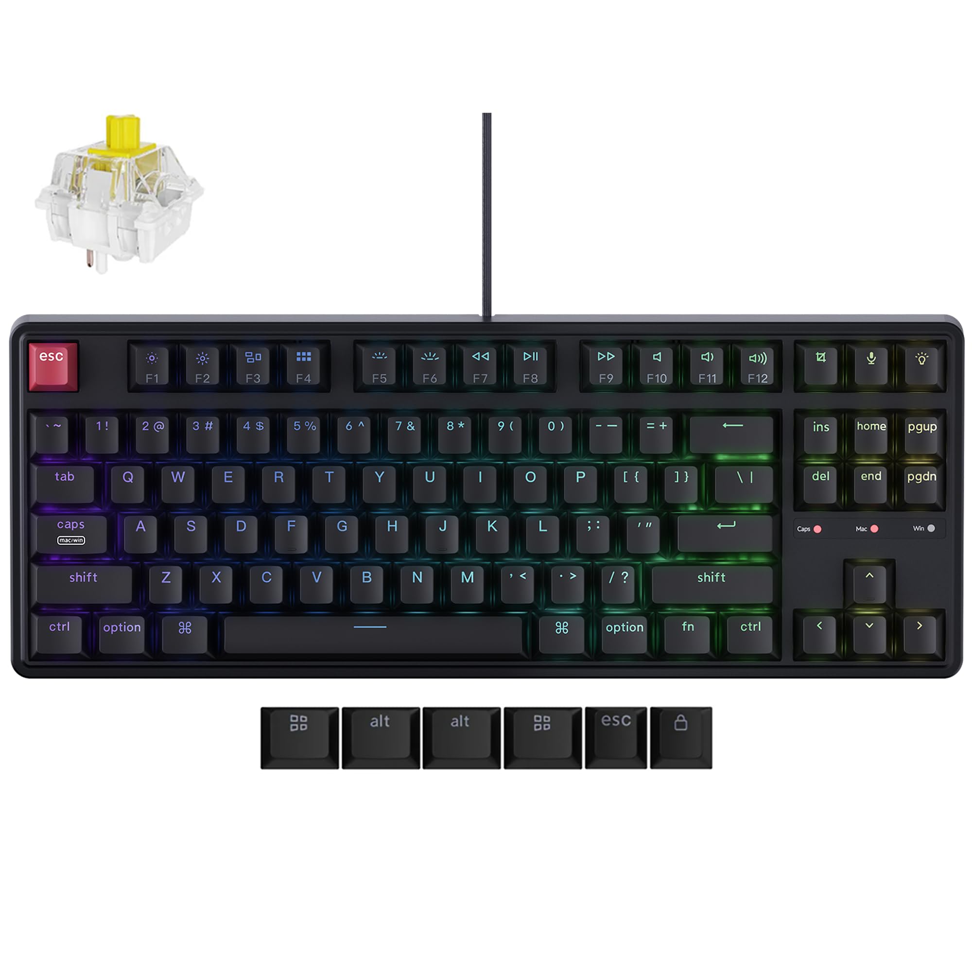 Amazon.com: Keychron C3 Pro TKL 80% Wired Mechanical